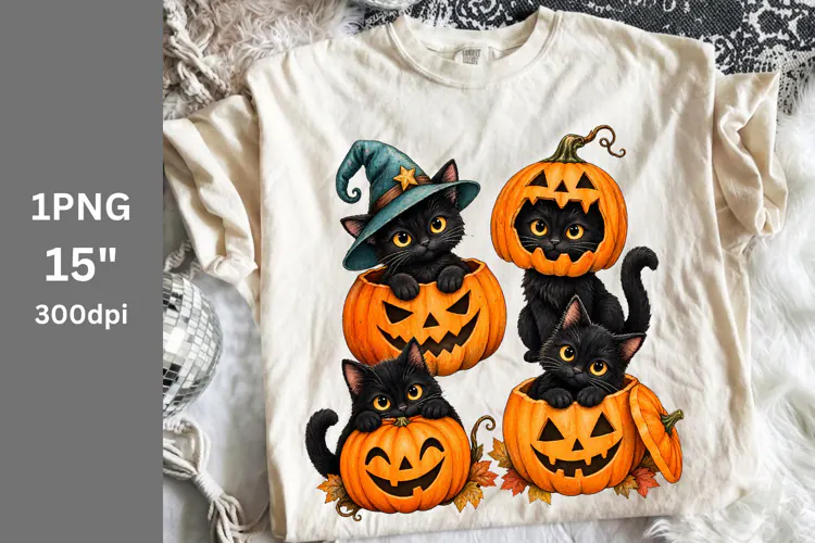 Halloween PNG, Black Cats PNG, Fall PNG