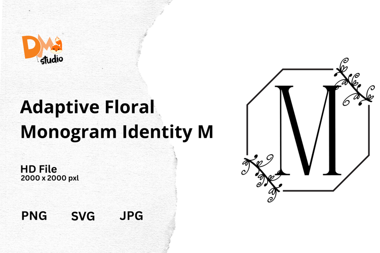 Adaptive Floral Monogram Identity example image 1