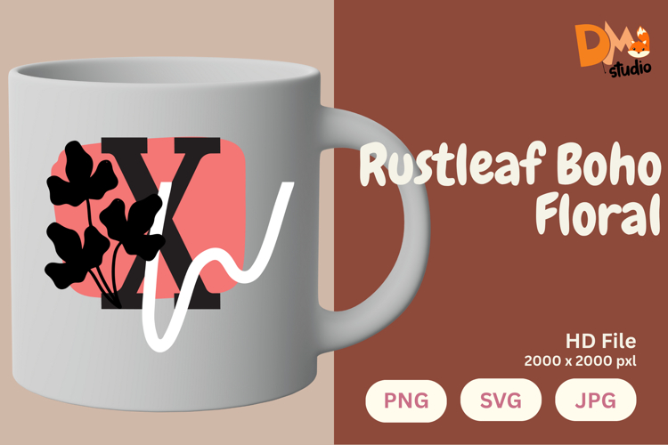 Leaf Monogram Svg
