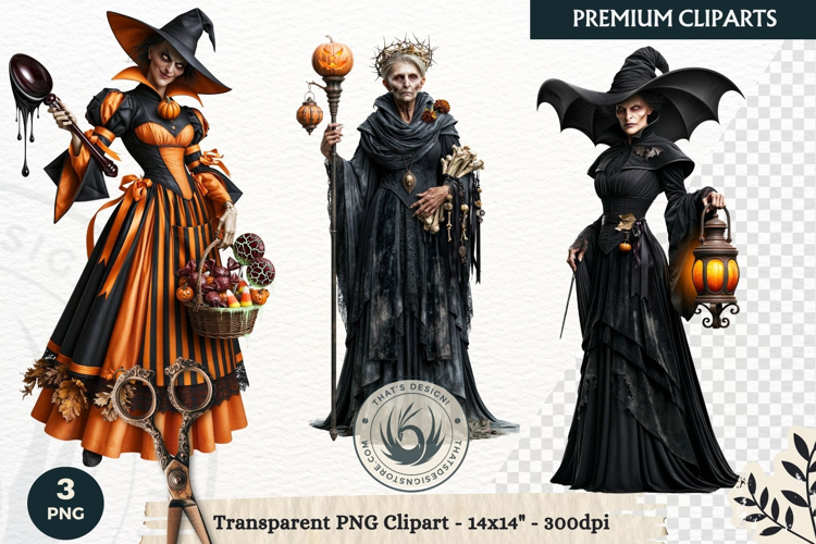 Hollow Eve Procession Halloween Clipart, Horror characters