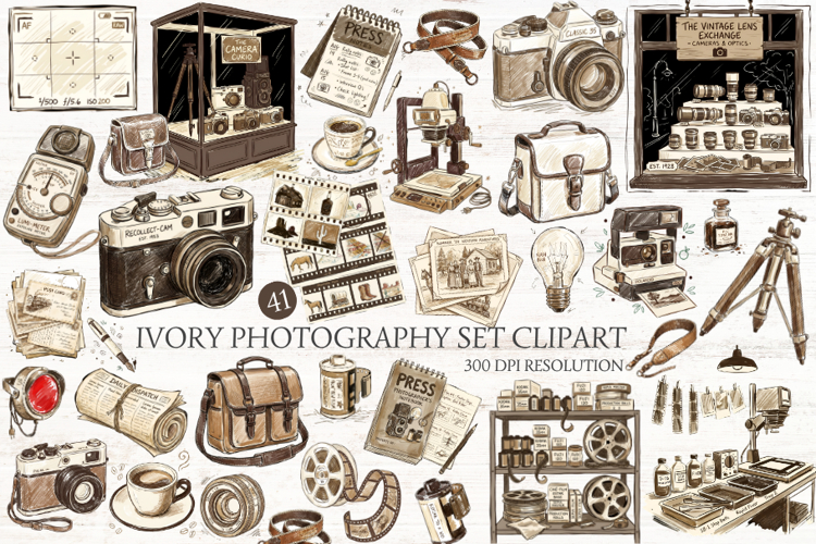 Vintage Camera Clipart Image 21