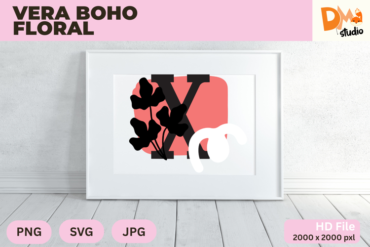 Veranique Boho Floral Monogram