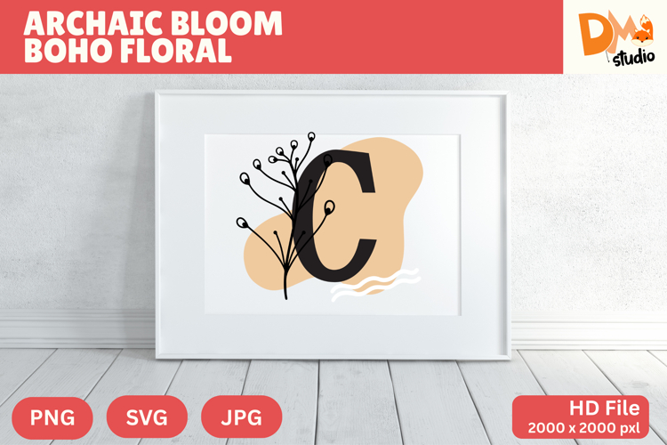 Floral Letter Svg