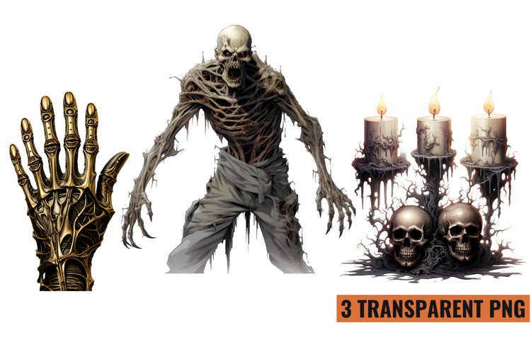 Watercolor Vintage Creepy Halloween sublimation , PNG