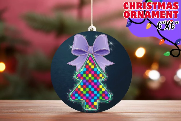 Blissful Keychain Circle Style, Neon Xmas