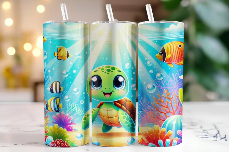 Turtle Tumbler Wrap | Sublimation | Tumblers