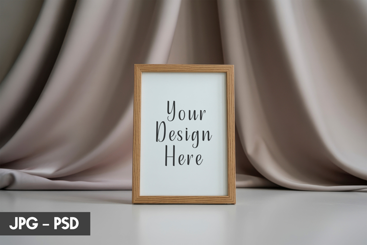 Curtain Backdrop Frame Mockup PSD