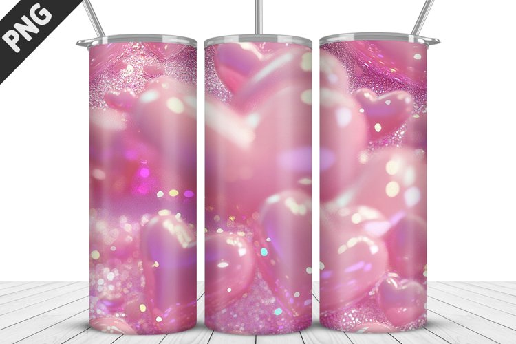Lovely Hearts Tumbler Design | Valentines Day Tumbler Wrap