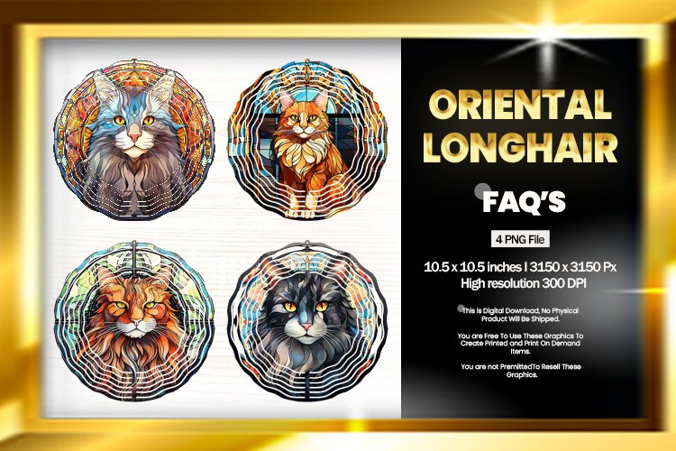 Oriental Longhair Wind Spinner Sublimation - 04 Variation example image 1