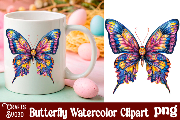 Watercolor Butterfly Clipart Image 5