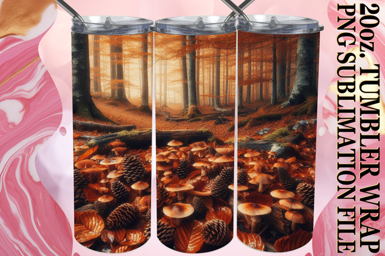 Happy hearts 20oz tumbler wrap, Autumn