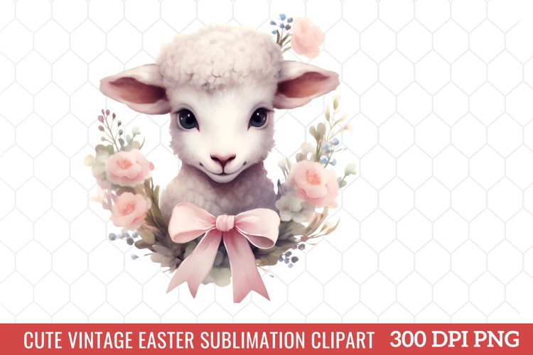 Cute Vintage Easter Sublimation Clipart