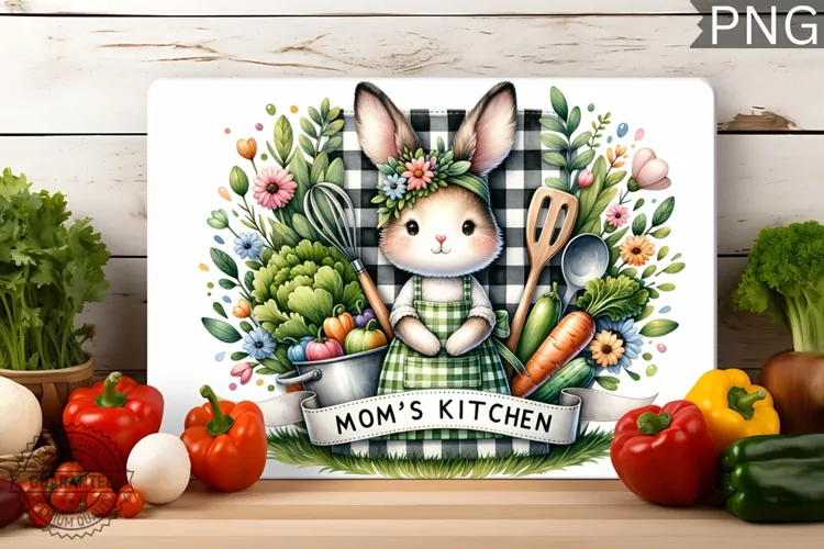 Mom's Kitchen Cutting Board Design, Mom Kitchen Sublimation