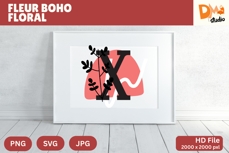 Boho Floral Svg Image 16
