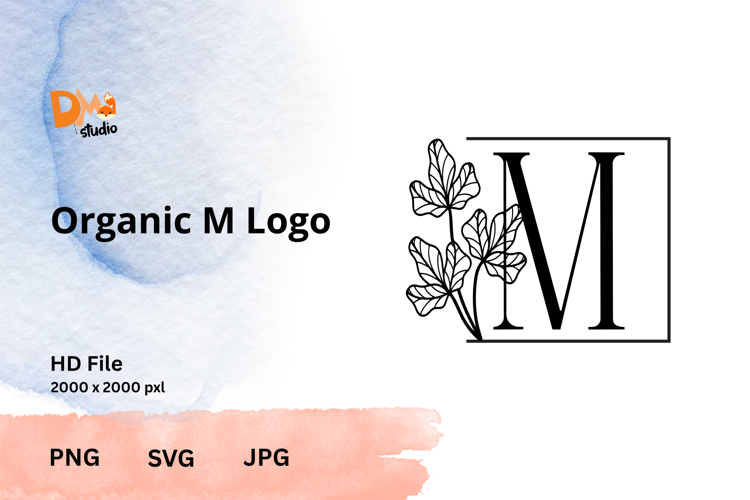 Organic Logo Monogram - Elegant Nature JPG | PNG | SVG
