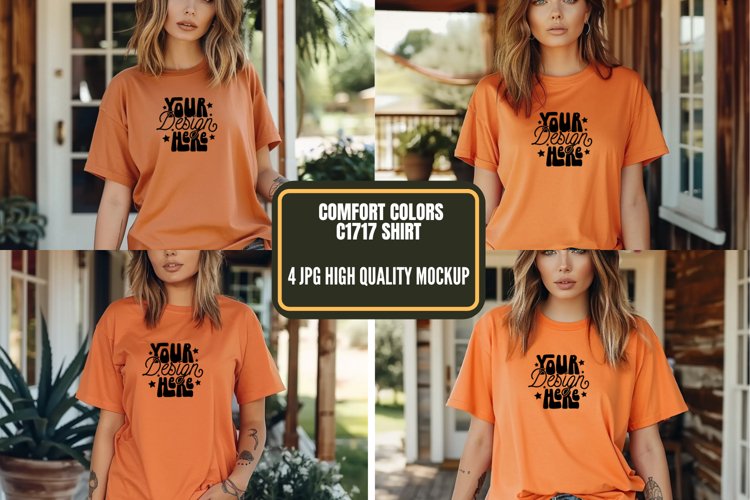 Comfort Colors 1717 Mockups, Comfort Color Mockup example image 1