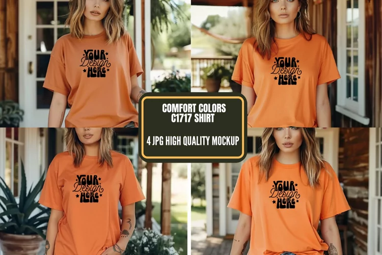 Comfort Colors 1717 Mockups, Comfort Color Mockup