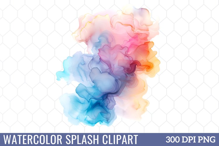 Watercolor Splashes Clipart example image 1