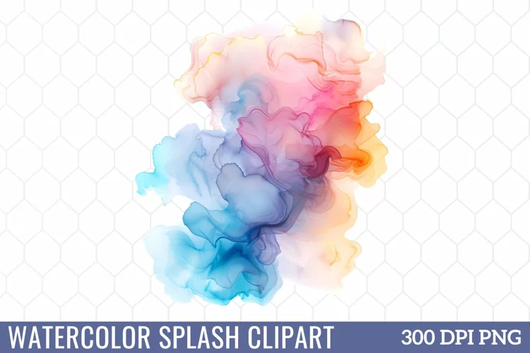 Watercolor Splashes Clipart