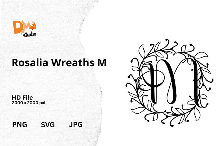 Rosalia Wreaths Monogram example image 1