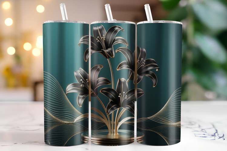 Flowers Tumbler Wrap | Sublimation | Tumblers