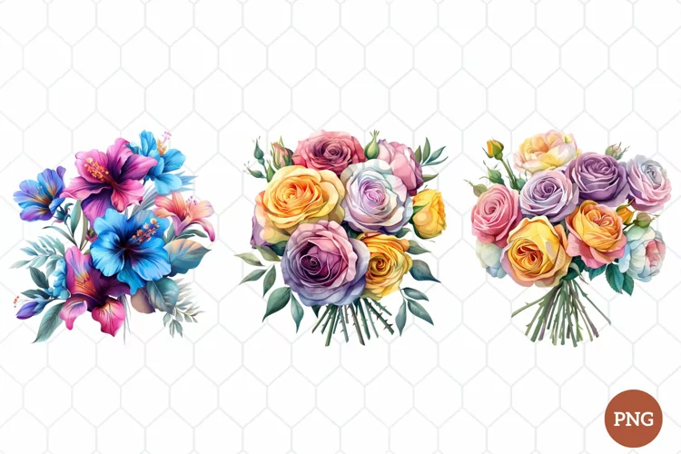 Watercolor Wildflowers Clipart