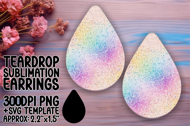 Lustrous Glitter Teardrop Earrings - Sublime Patterns