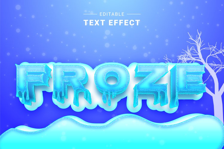 Editable Text Effect for Illustrator. Vector Graphic styles
