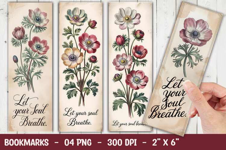 Botanical Quote Bookmark Sublimation example image 1
