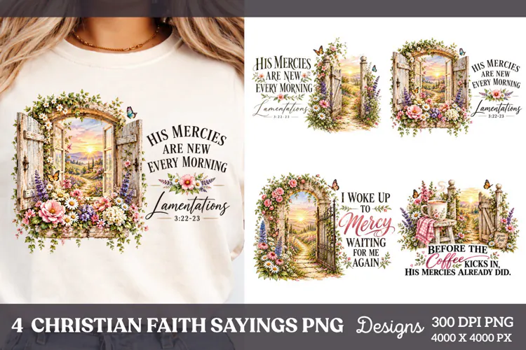 4 Christian Faith Sayings PNG