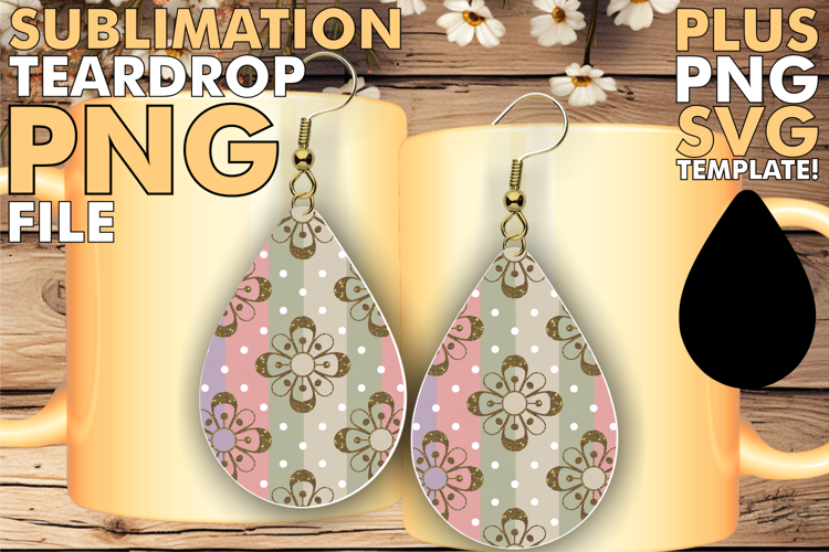 Joyful Teardrop Earrings Art Ideas, Gold Flower example image 1