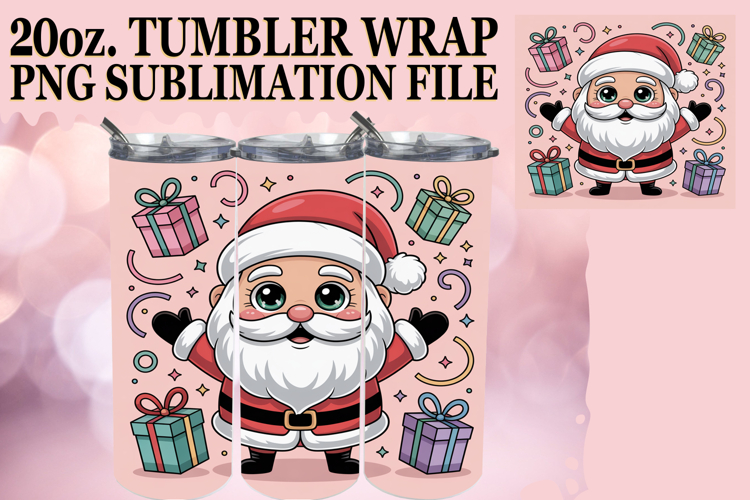 Cozy Sublimation 20oz tumbler wrap, Christmas