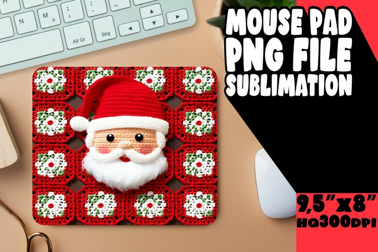 Joyful Holiday Season 3D Embroidered Pattern Mouse Mats