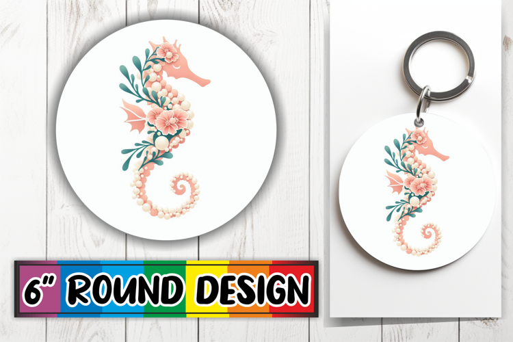 Timeless Keychain Round Style PNG, Flower Animals