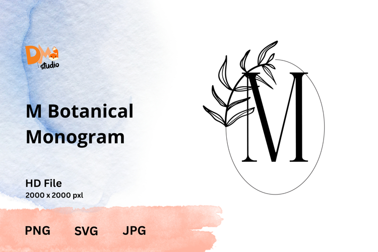 Leaf Monogram Svg Image 3