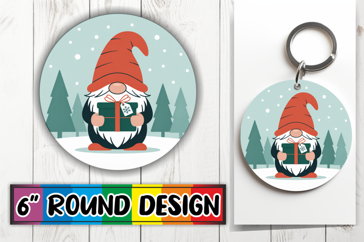 Enchanted Circle Keychain Magic PNG, Gnomes