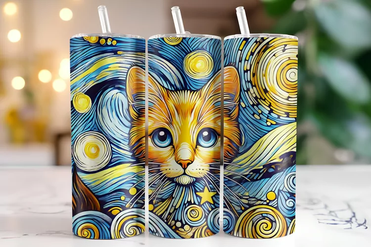 Cat Tumbler Wrap | Sublimation | Tumblers