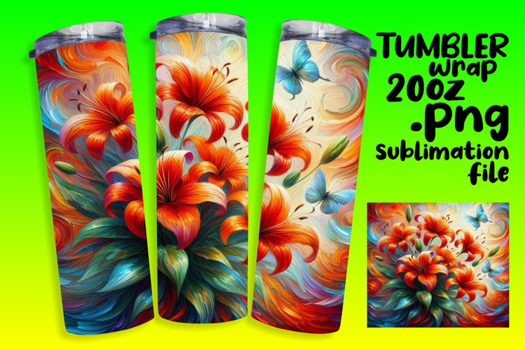 Trendy 20oz Design for Sublimation , Flowers