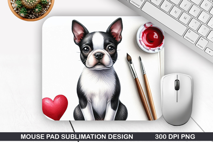 Boxer Dog Mouse Pad Sublimation, Animals Mouse Pad PNG