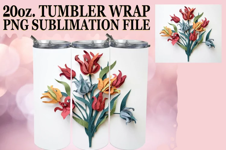 3D Blooming Beauty Tumbler Wrap 20oz
