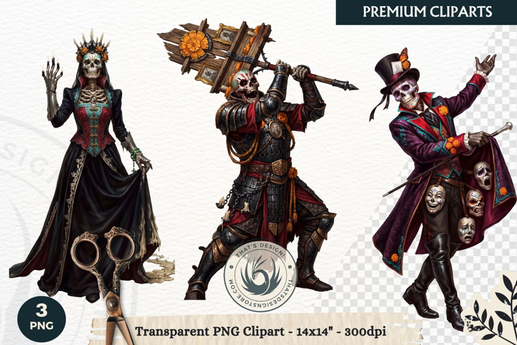 The Marigold Veil Day of the Dead Fantasy RPG Clipart