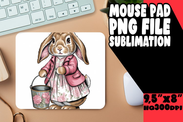VIBRANT DESK PAD INNOVATIVE PNG, Easter Bunny
