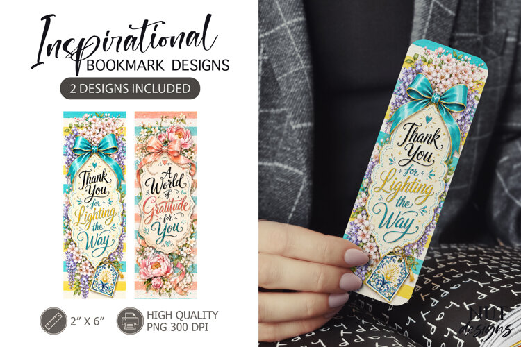 Thank You Floral Gratitude Bookmarks for teacher example image 1