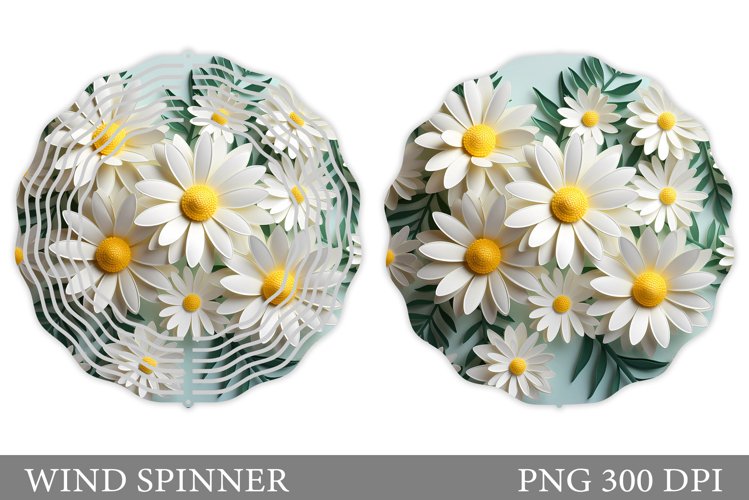 Daisy Flowers Wind Spinner. Flowers Wind Spinner Design