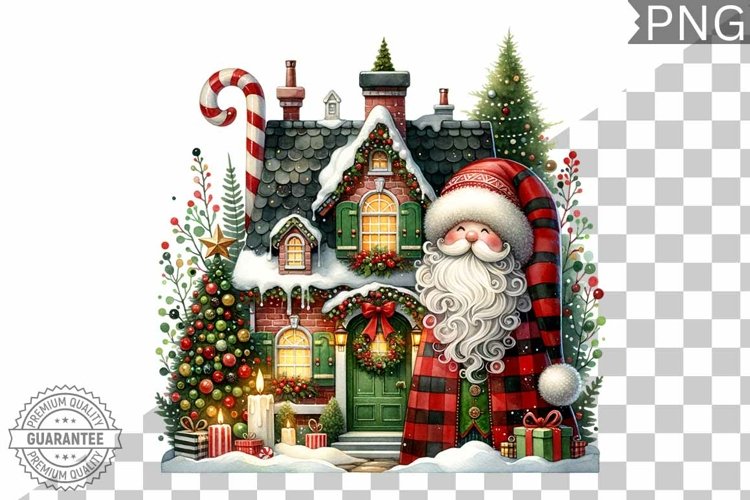 Christmas Santa Sublimation - Clipart PNG Design example image 1