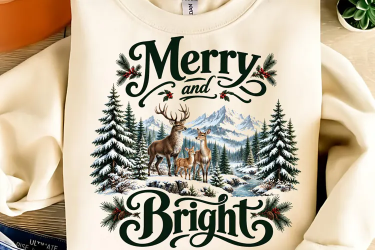 Merry and Bright PNG, Preppy Merry Coquette Christmas PNG