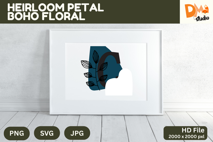 Heirloom Petal Boho Floral Monogram