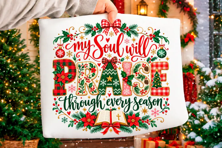 My Soul Will Praise Christian Christmas PNG Christmas T-s