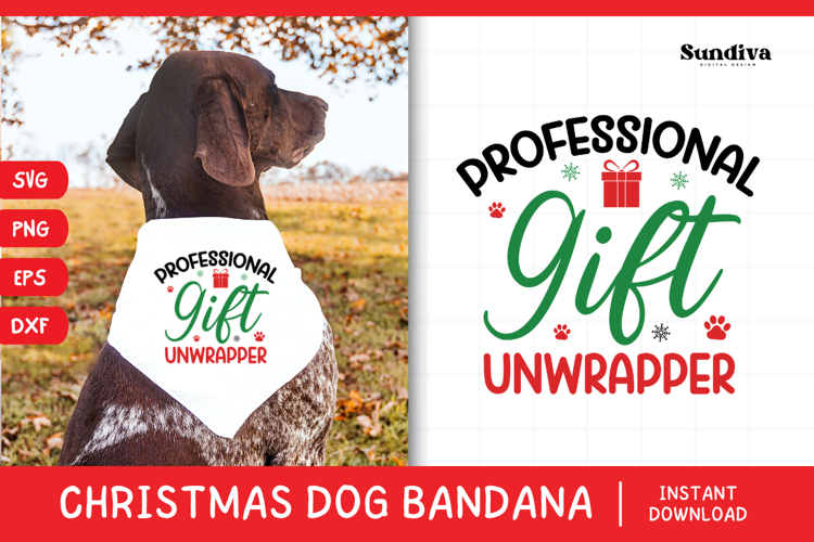 Christmas Dog Bandana Quotes SVG | Gift Unwrapper