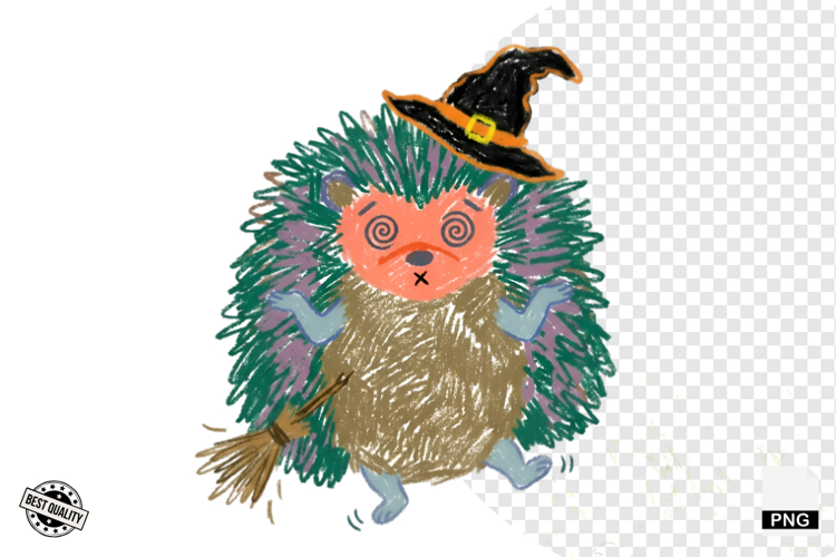 Halloween Hedgehog Clipart
